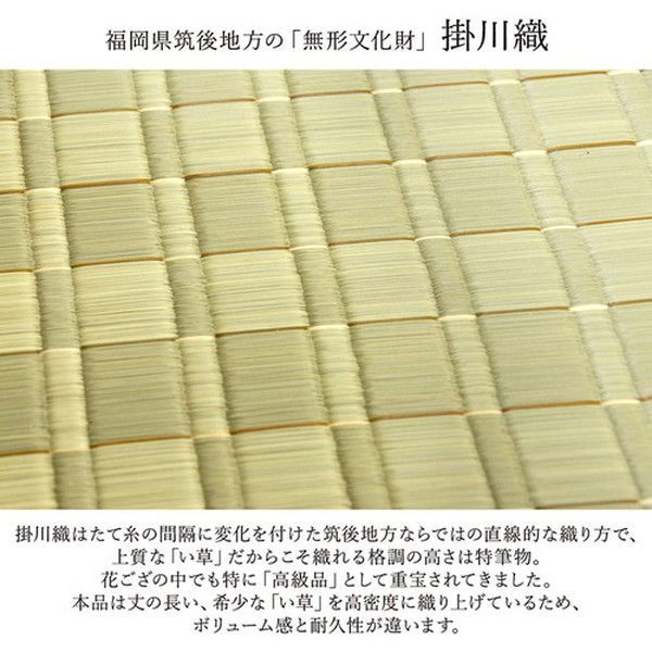 い草 花ござ ラグマット⁄絨毯 江戸間4.5畳 約261×261cm ベージュ