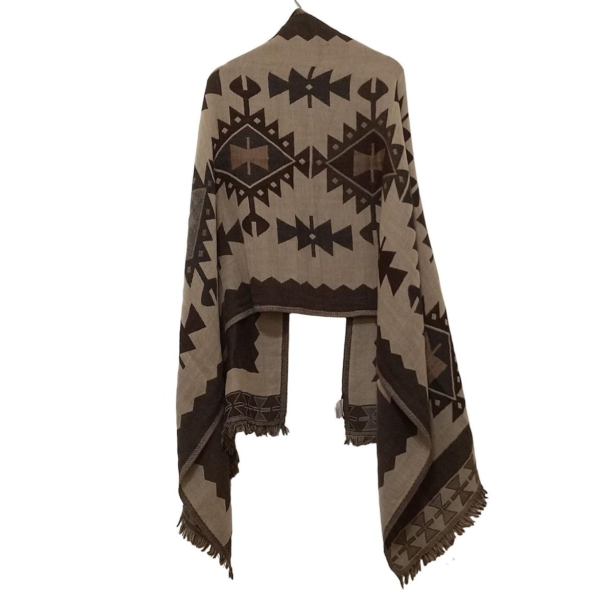 Max MaraWEEKEND マックスマーラウィークエンド ストール ショール - ベージュ×ダークブラウン×マルチ ウール