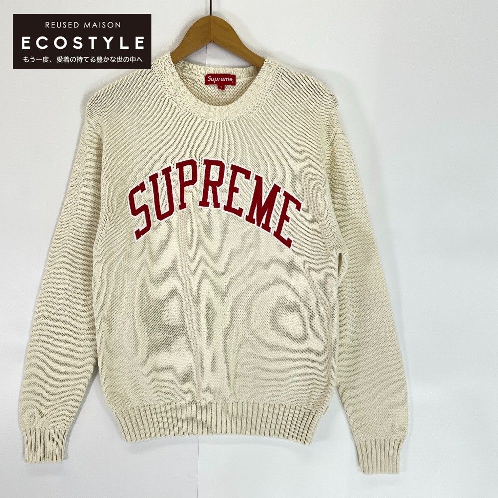 supreme Tackle Twill Sweater アーチロゴニット-