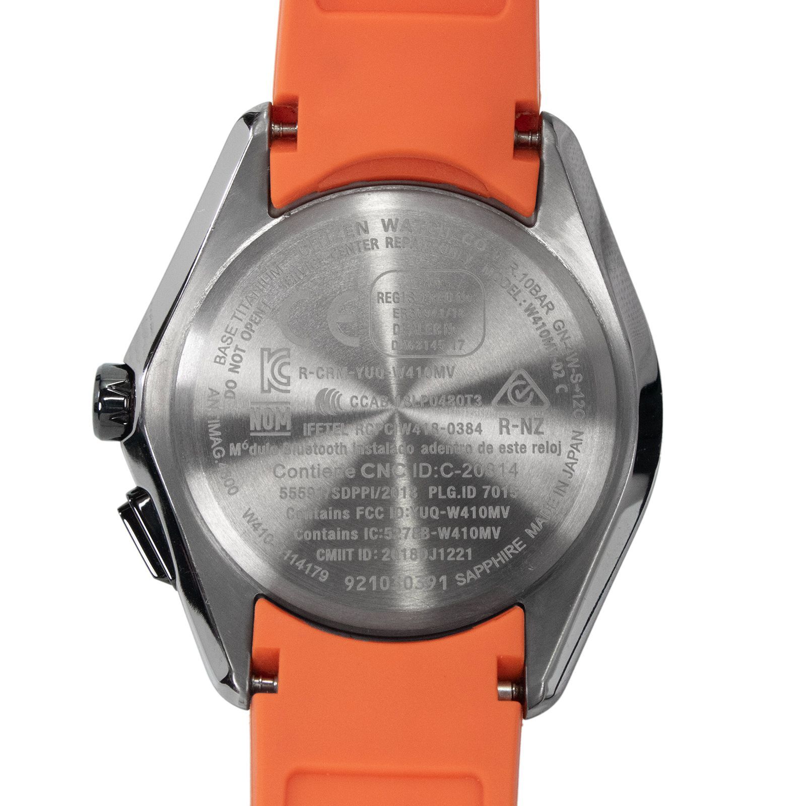 シチズン 腕時計 ソーラー メンズ 大阪なおみ着用 黒 オレンジ