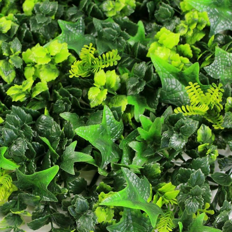 ULAND ４枚 50x50cm サイズ 人工植物のマット ウォールグリーン フェイクグリーン 人工観葉植物 芝生 屋内屋外装飾用 シダ混合