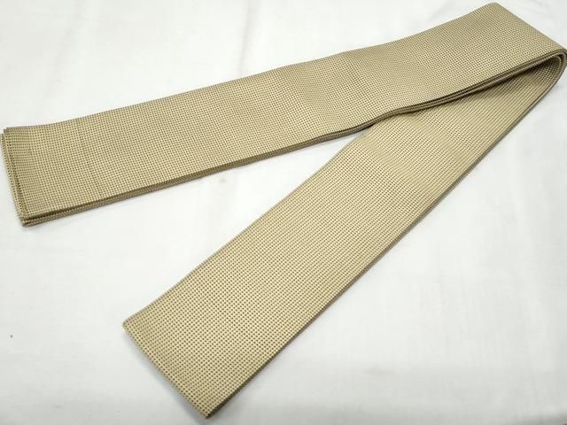 平和屋着物男性　本場筑前博多織　角帯　市松文　正絹　逸品　CAAM7946fb