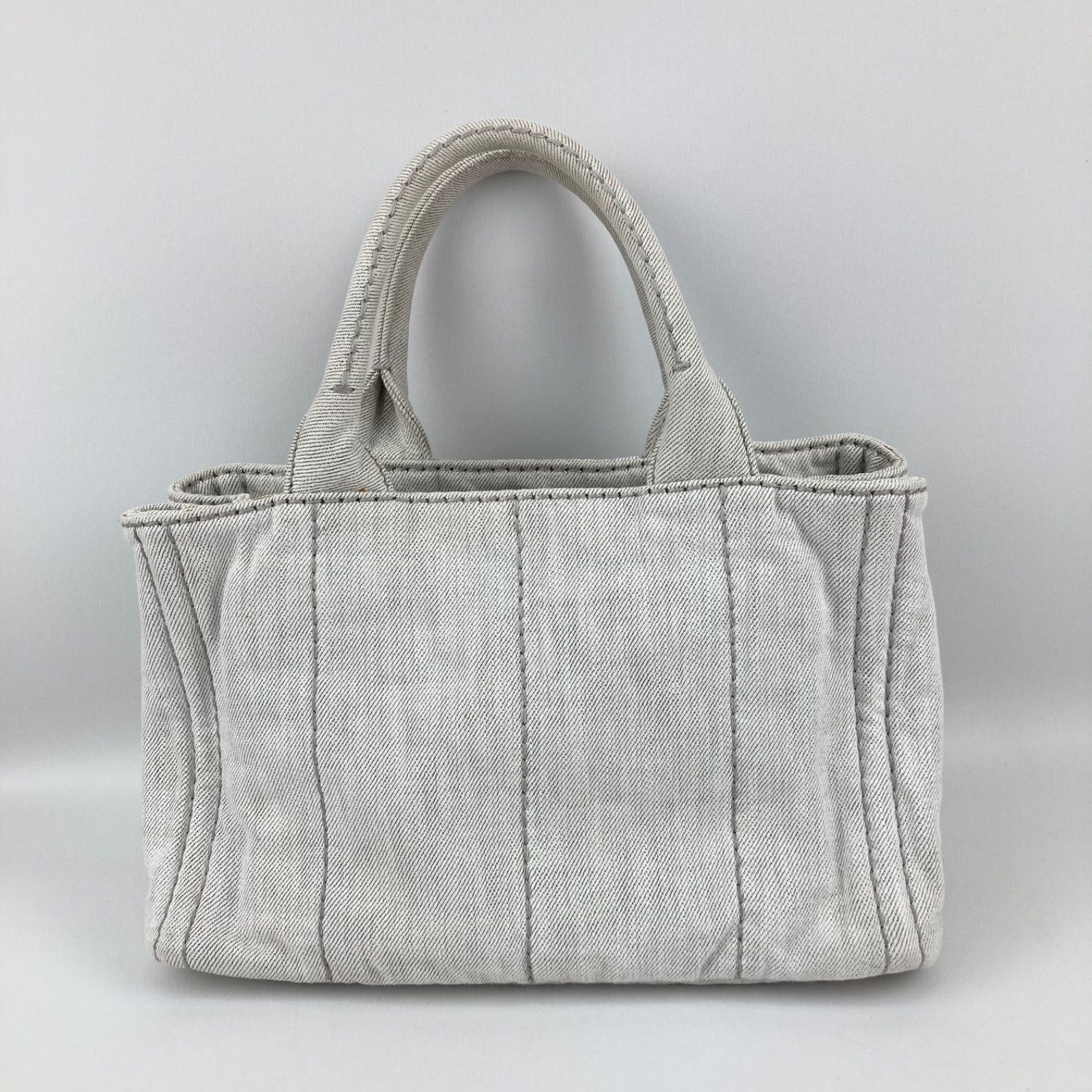PRADA カナパ ホワイトデニム トートバッグ 【公式通販】