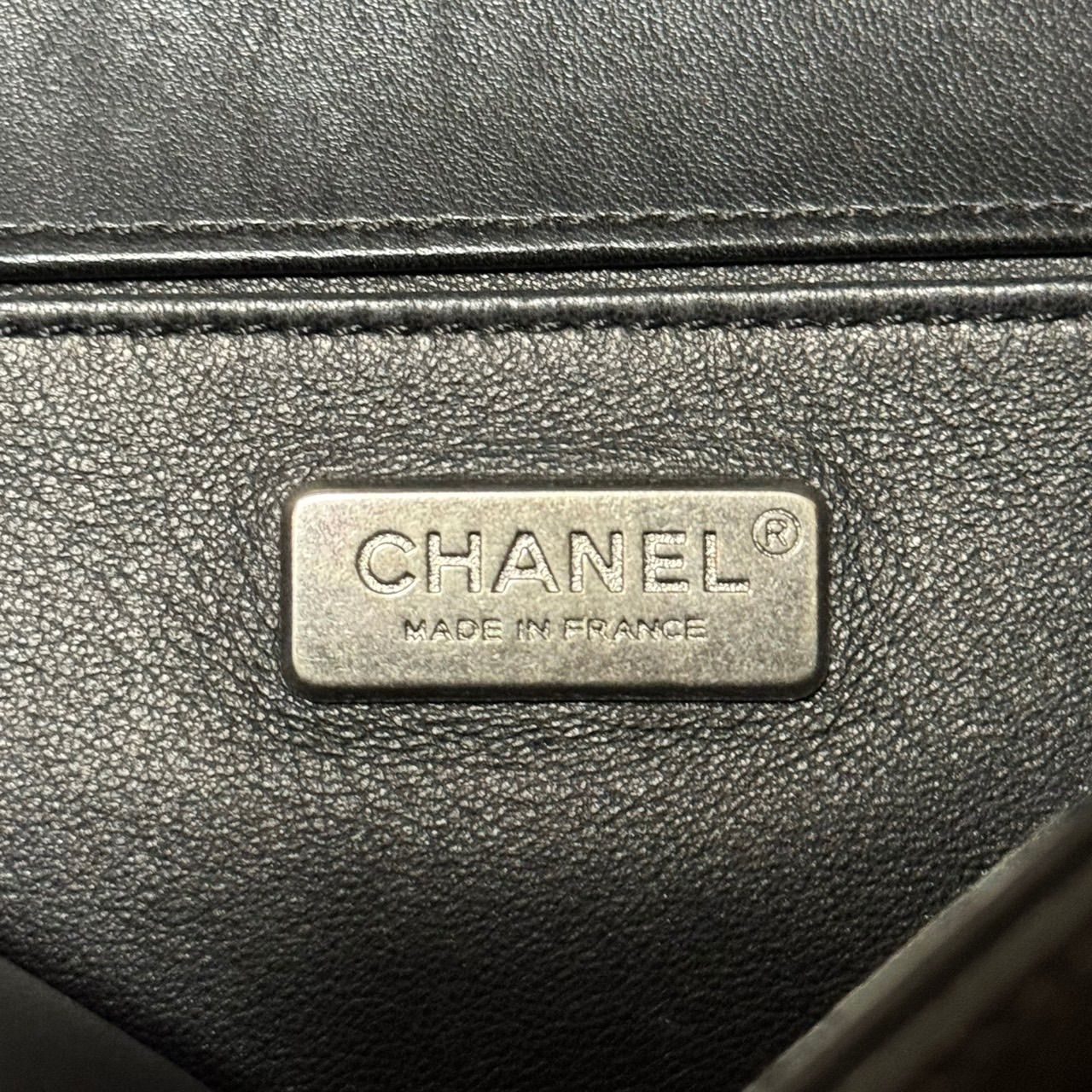 CHANEL シャネル ボーイシャネル チェーンショルダーバッグ ショルダーバッグ ブラック ファー/レザー レディース