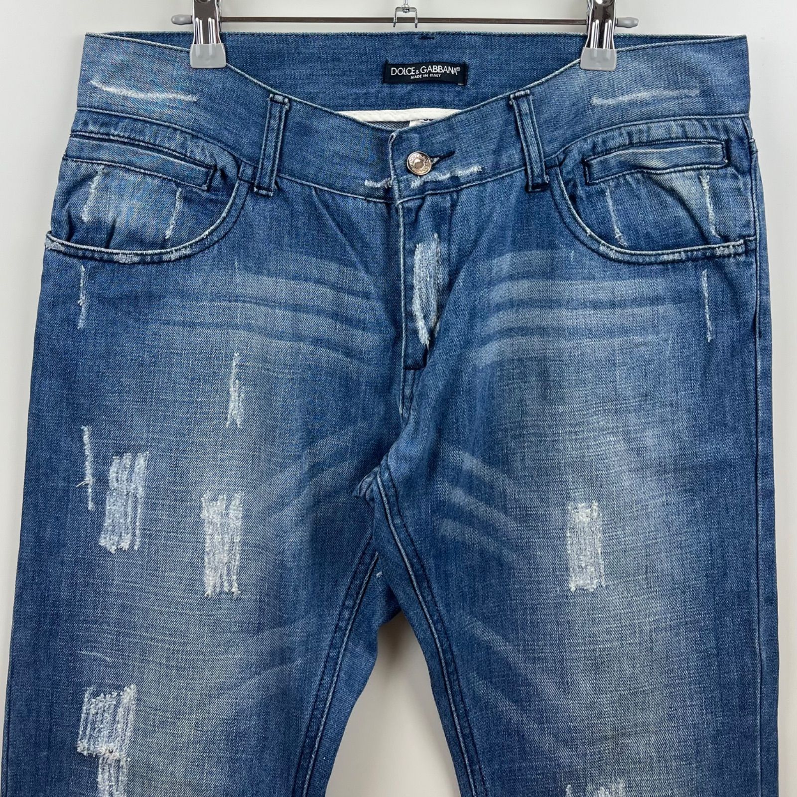 DOLCE&GABBANA D&G archive damaged denim pants 50 ドルチェ