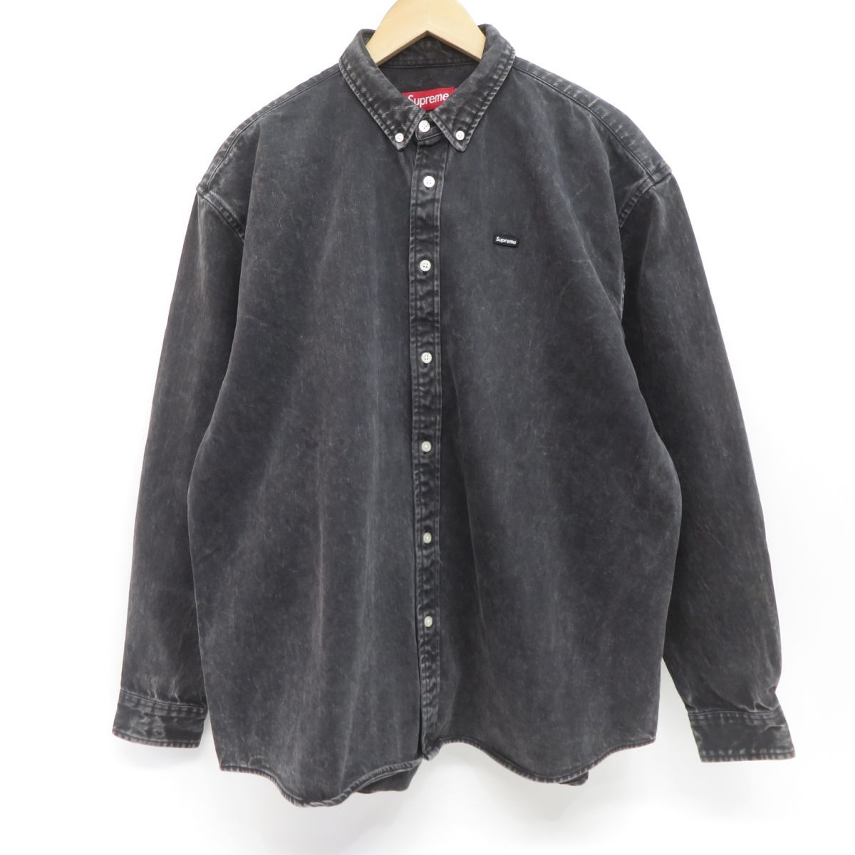 SUPREME 18SS Denim Shirt 袖ロゴデニムシャツ ブラック Supreme シュプリーム Small Box Denim Shirt スモールボックス