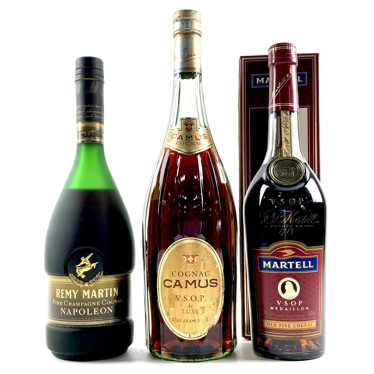 3本 レミーマルタン カミュ マーテル コニャック 700ml ブランデー