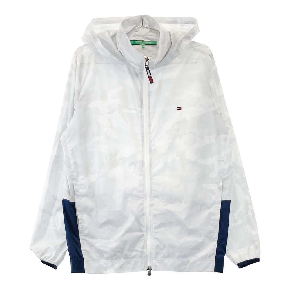 サイズ M TOMMY HILFIGER GOLF トミー ヒルフィガーゴルフ フード付 ウインド ジップジャケット 迷彩 カモフラ柄 グレー系 240101438660 ゴルフウェア メンズ ストスト