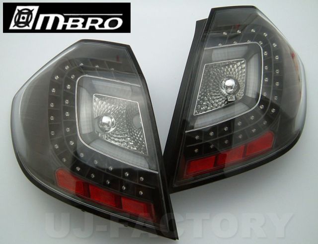 【MBRO】 LEDサンダーテールランプ＜ブラックリム＞　フィット/FIT GE6/GE7/GE8/GE9ハイブリッド GP1　LEDテールランプ　（H01011/HTGEFIT-2LAB-CB-04）