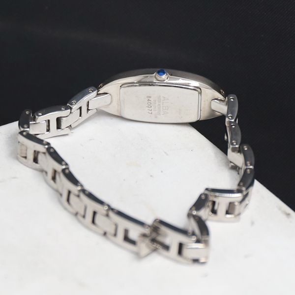 QZ セイコー アルバ 石付 1N01-X153 青文字盤 レディース腕時計