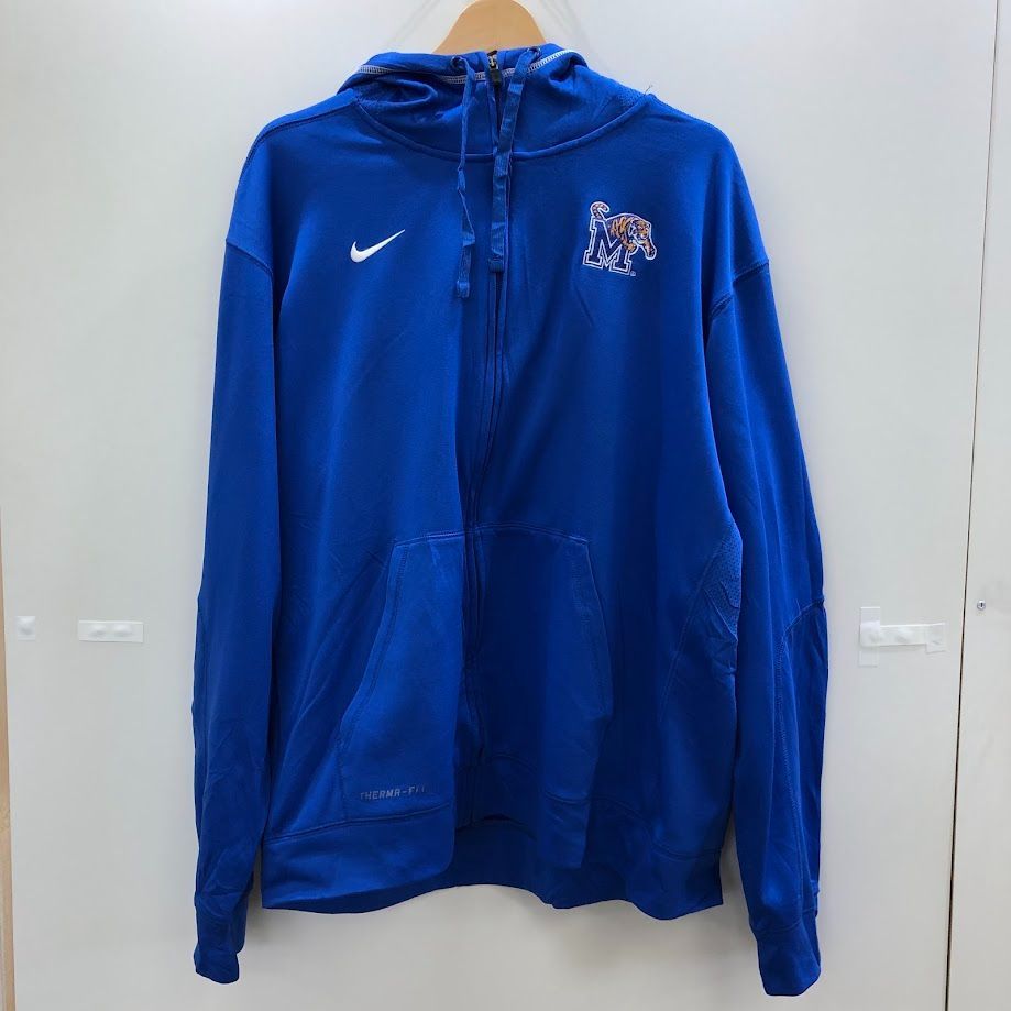 2021 ナイキ　カレッジ　ジャージ　トラックジャケット　パーカー　刺繍ロゴ　青 NIKE/ナイキ トラックジャケット ジャージ パーカー フーディー