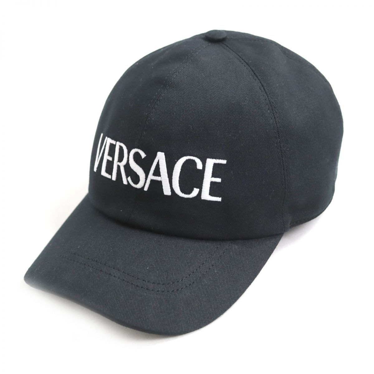 極美品◇2022年製 VERSACE ヴェルサーチ 1CAP006 ブランドロゴ刺繍