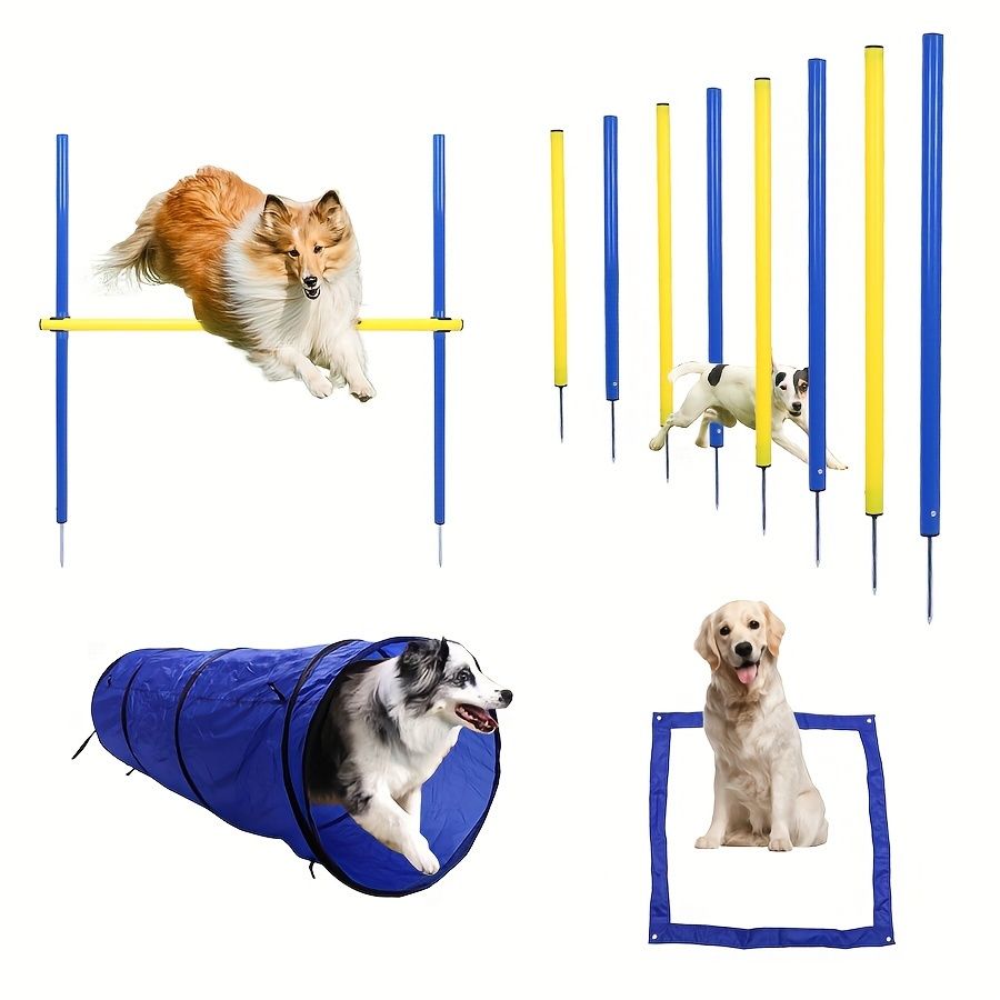 1セット 犬の敏感性練習用ジャンピングポール ジャンピングサークルポール ジャンピングハードル ジャンピングサークル障害物ポール トレーニング犬用具