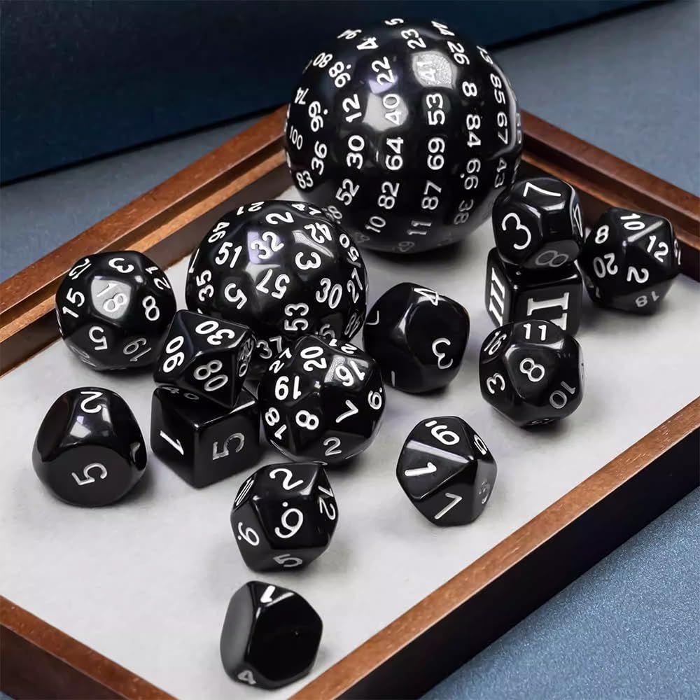 ESJNNK D3-D100多面体サイコロセット 15個入り 百面ダイス 球面