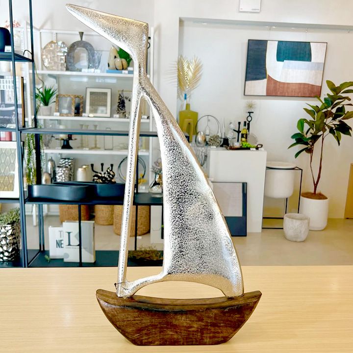 ボート アルミニウム オブジェ ヨット アート インテリア雑貨 生活雑貨