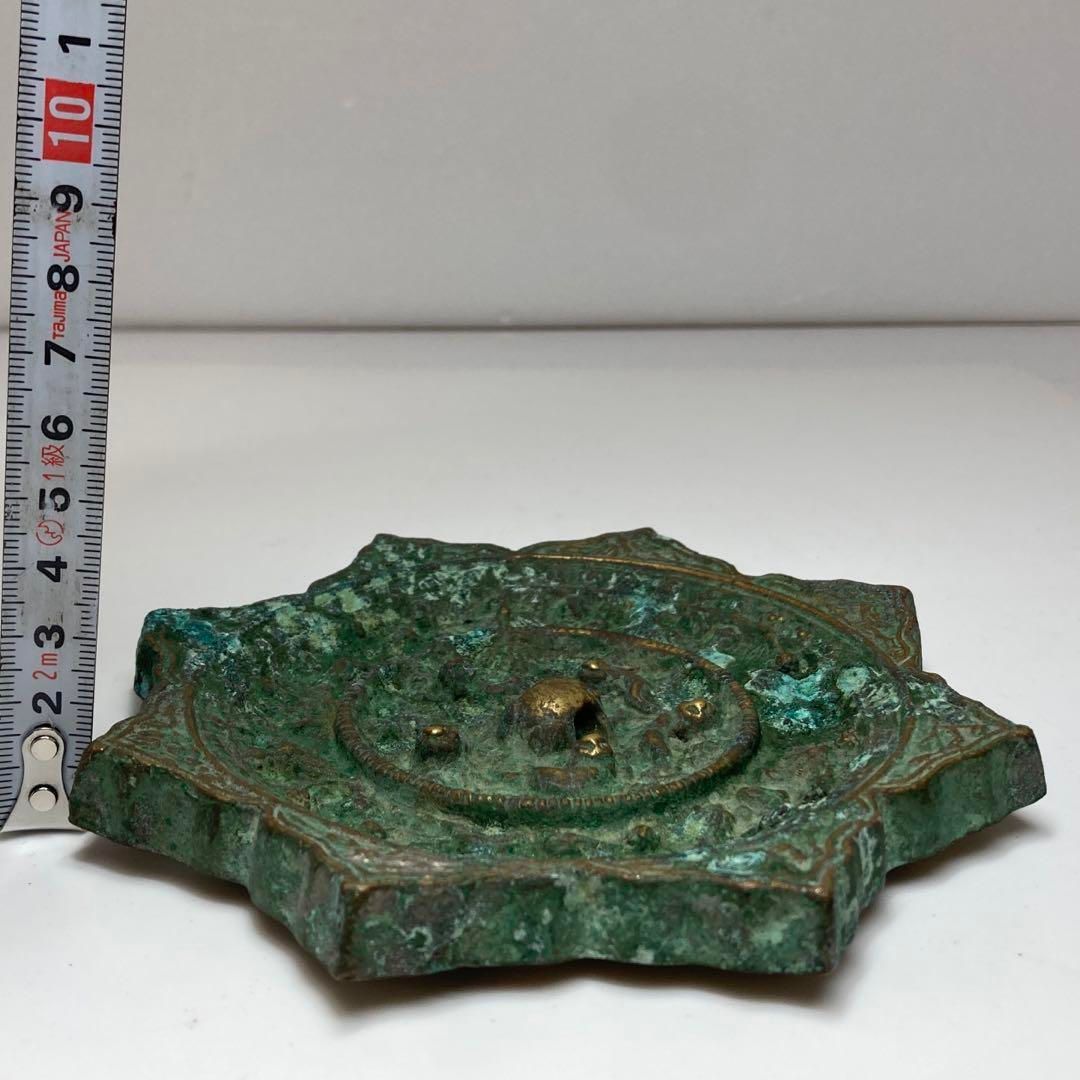 ・中国古玩　海獣　葡萄鏡　古鏡B　幅約14.5㎝　トヒコ　東さ5-0830③ 中国古玩 海獣 葡萄鏡 古鏡B 幅約14.5㎝ トヒコ 東さ5-0830③