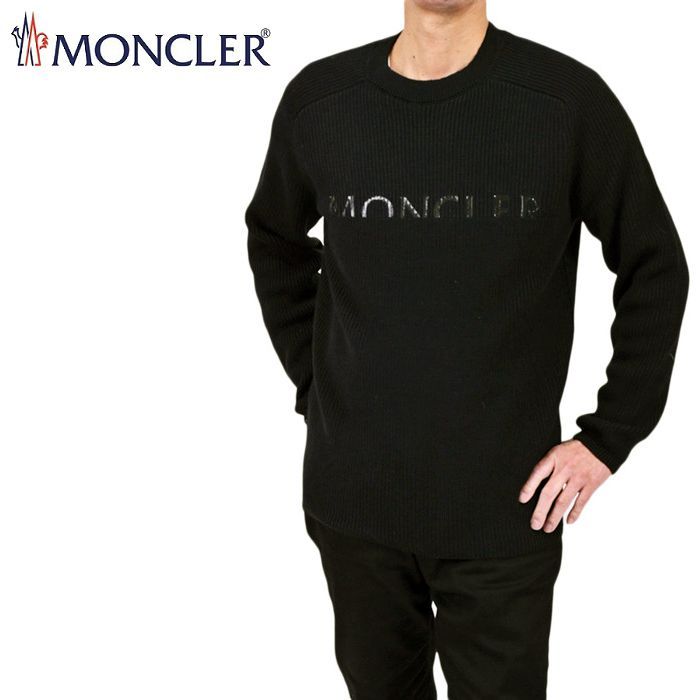専用28 MONCLERブラック クルーネック ニット セーター size XL | www
