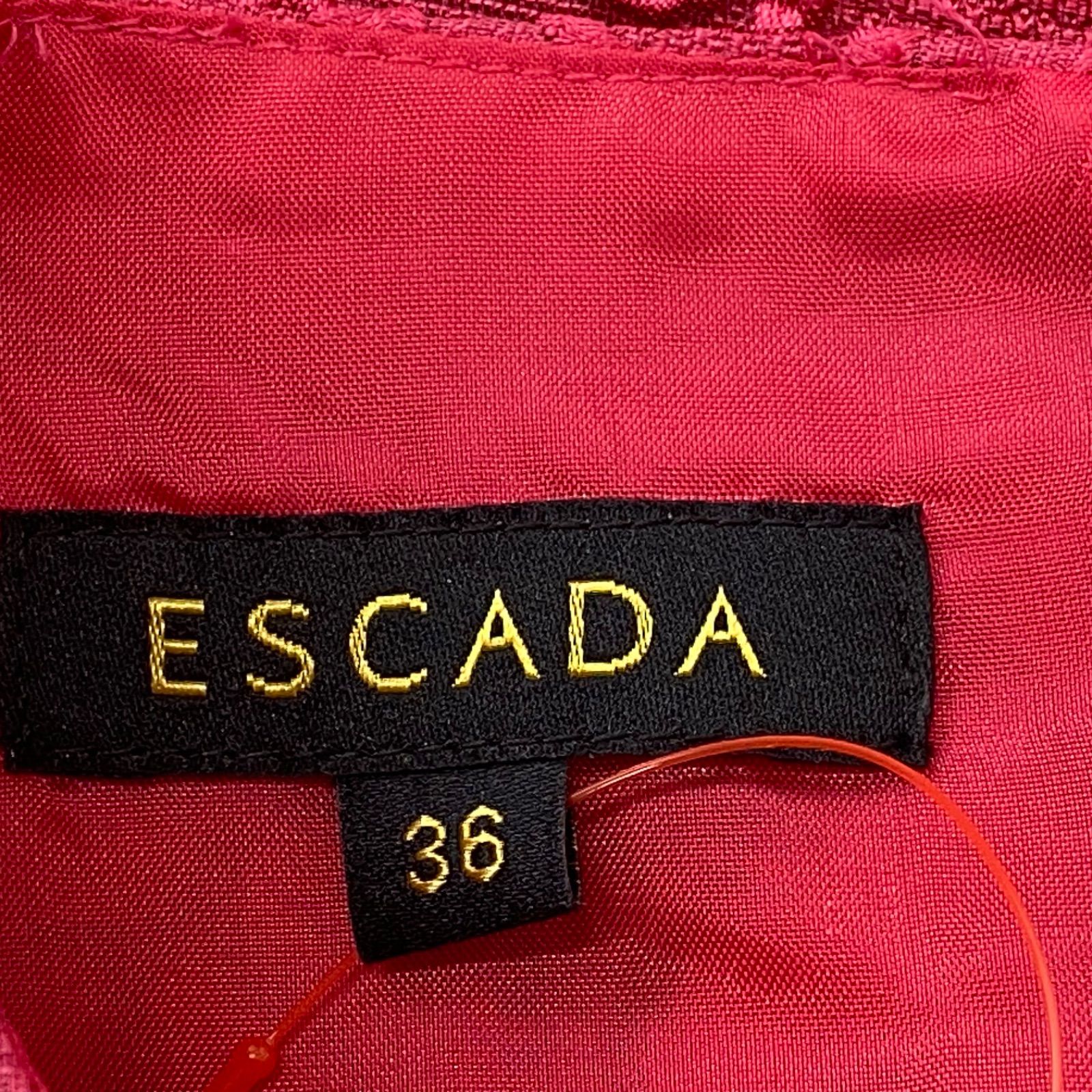 美品✨ ESCADA ロングワンピース ドレス 半袖 フレア 刺繍 シルク エスカーダ ESCADA ワンピース ドレス ロング 半袖 フレア 刺繍