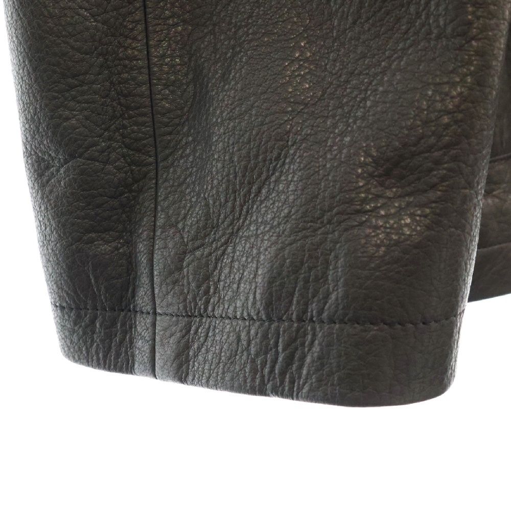 タグ付未使用✨AURALEE レザージャケット 3 ブラック ゴートスキン 本革 Auralee ジップアップ レザージャケット | ブラック | FARFETCH JP