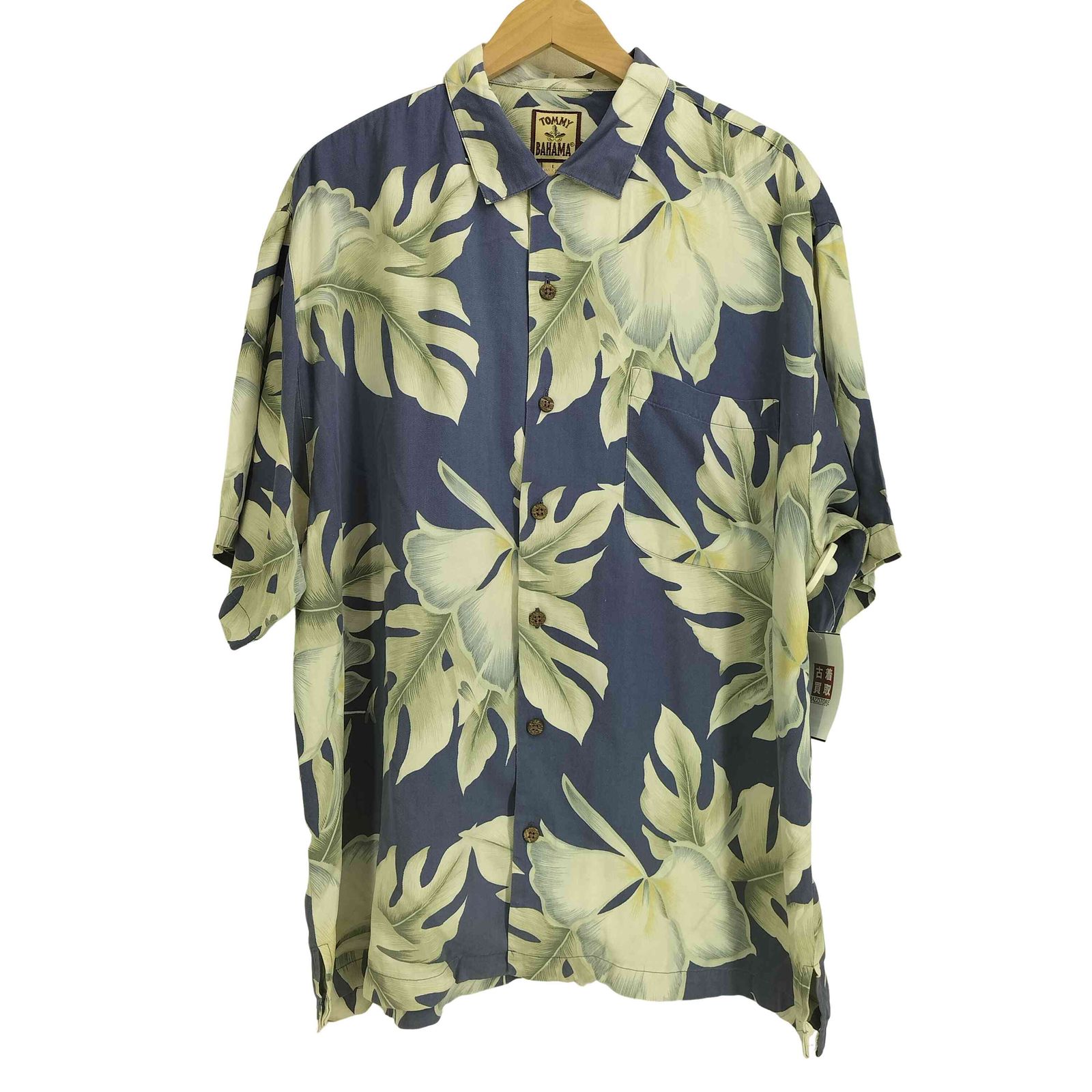 トミーバハマ Tommy Bahama 90S 絹 シルク100 ハイビスカス 花柄