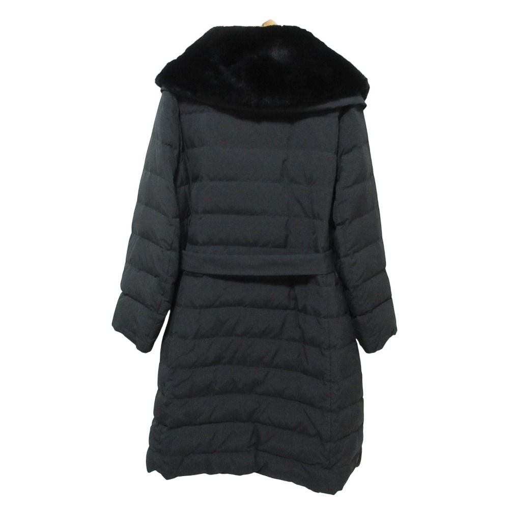 DAMA collection ダウンコート　ベルテッド　黒　レッキスファー 美品 YUKI TORII ユキトリイ レッキスファー ビッグカラー