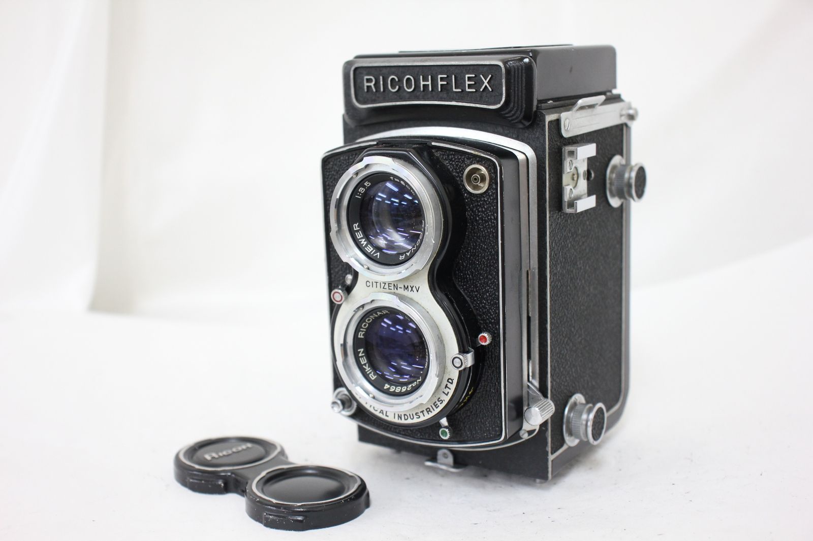 返品保証】 リコー Ricohflex Riken Riconar 8cm F3.5 二眼カメラ 2024