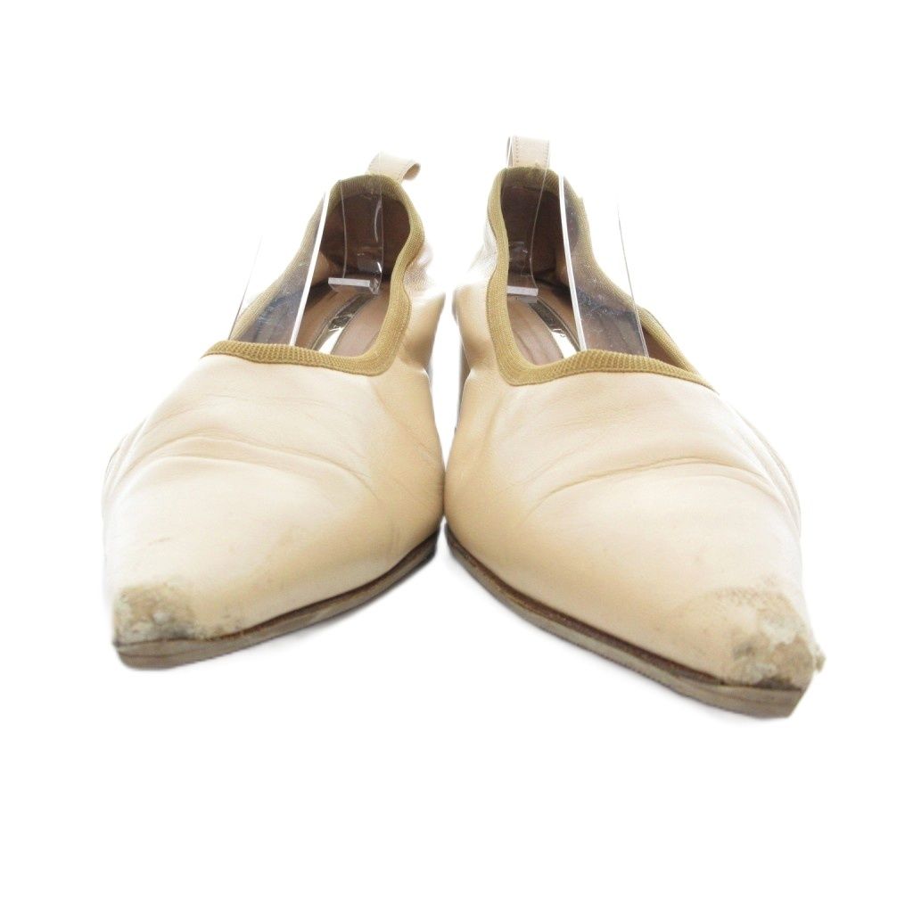 【新品未使用】BRENTA　ブレンタ　ポインテッドトゥ　パンプス　36 1/2 BRENTA ポインテッド ミュールパンプス | maison