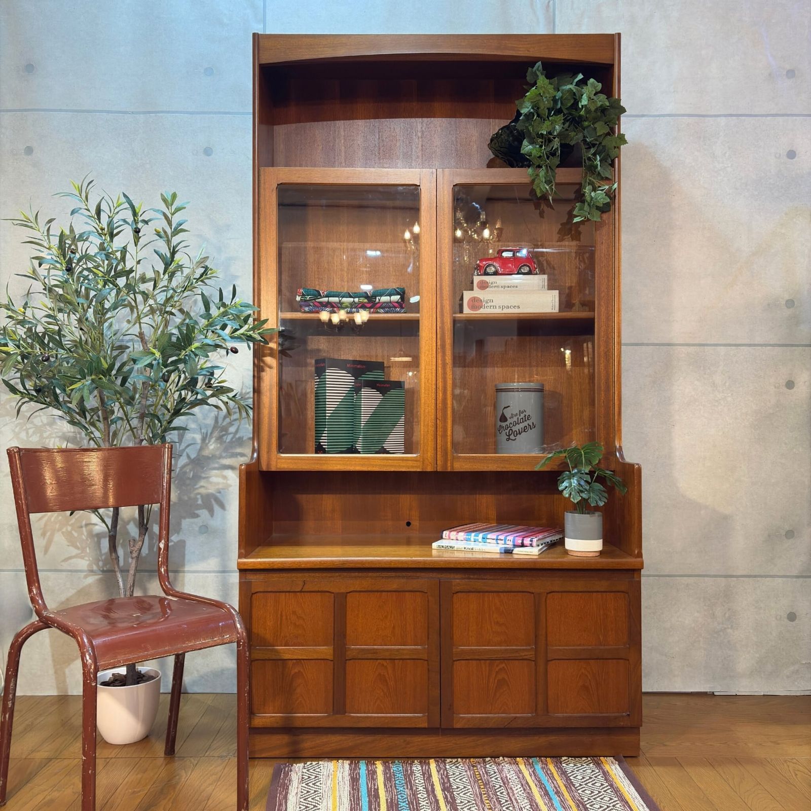 VINTAGE Nathan ネイサン ウォールユニット Squares | チーク材 1970s製 ハイキャビネット UKヴィンテージ ミッドセンチュリー