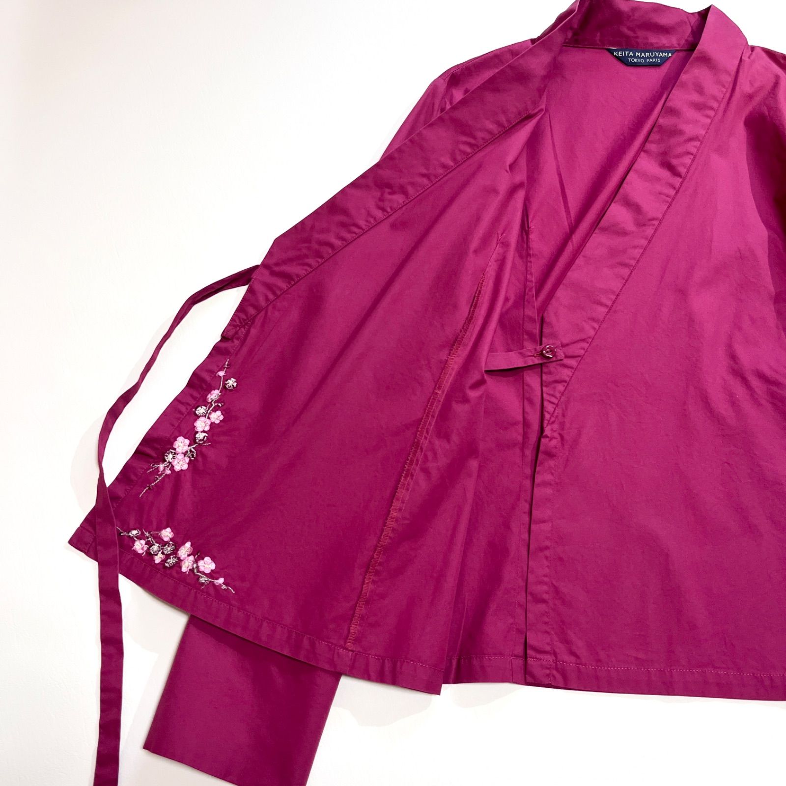 cgg72 希少 KEITA MARUYAMA 梅の花刺繍 着物ブラウス カシュクール  
