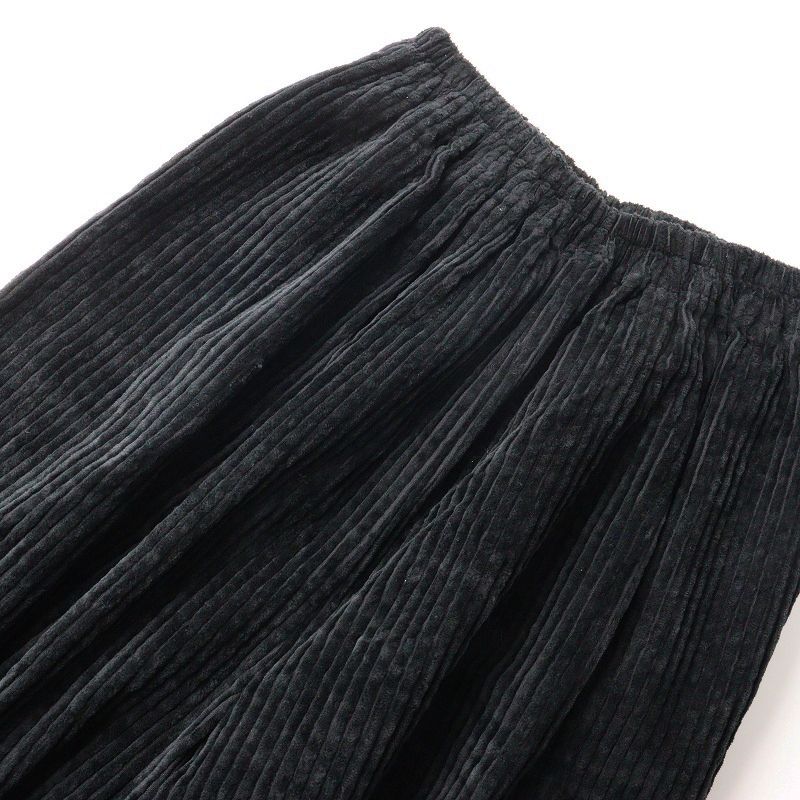 山中とみこ CHICU CHICU5 31 コーデュロイ カボチャパンツ ｜ブラック ボトムス ロング コールテン バルーン ワイド 2400014635164 DECORATOM_COM_BR