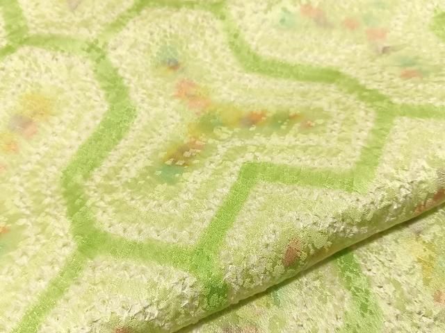 平和屋着物□上質な小紋 総絞り 亀甲文 正絹 逸品 未使用 CAAT3169fb