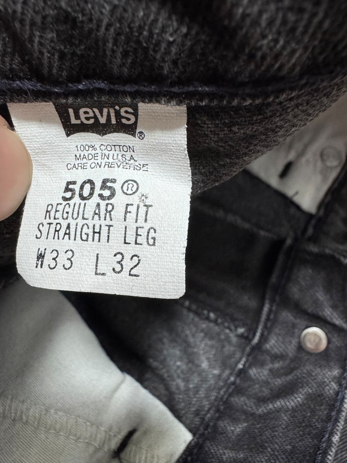 90s Levi's 505 サルファブラック オレンジタブ｜USA製 W33 L32