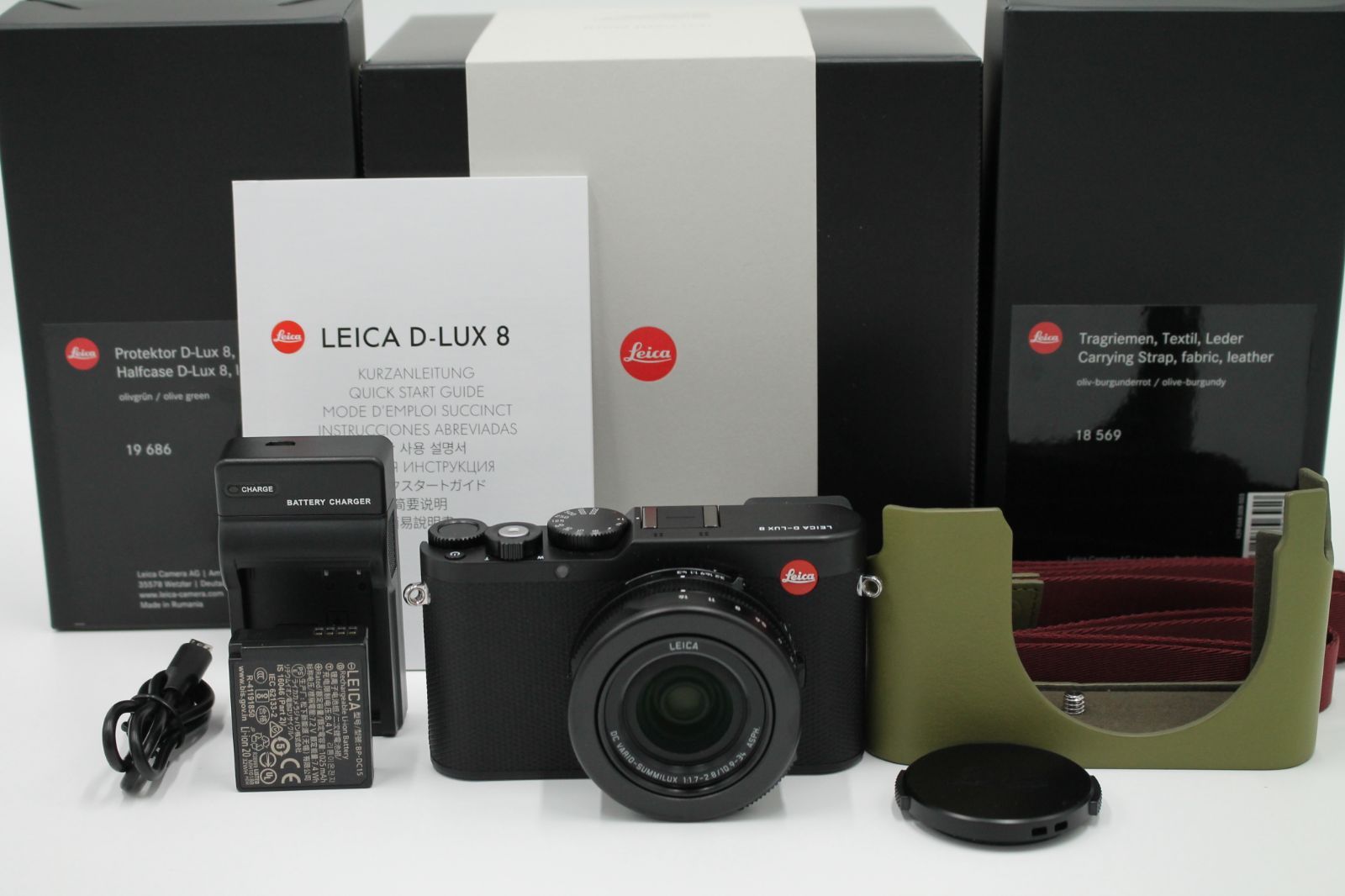 です Leica ライカ D-LUX8 レザーケースとキャリングストラップ付き