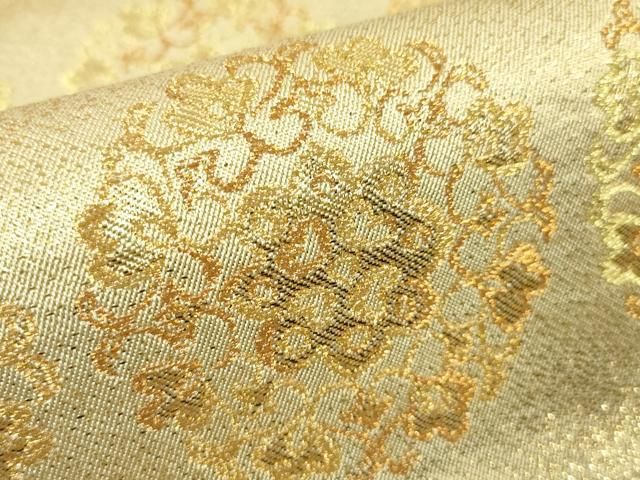 平和屋本店□極上 西陣 川島織物 六通柄 本袋帯 正倉院花文 金糸 逸品