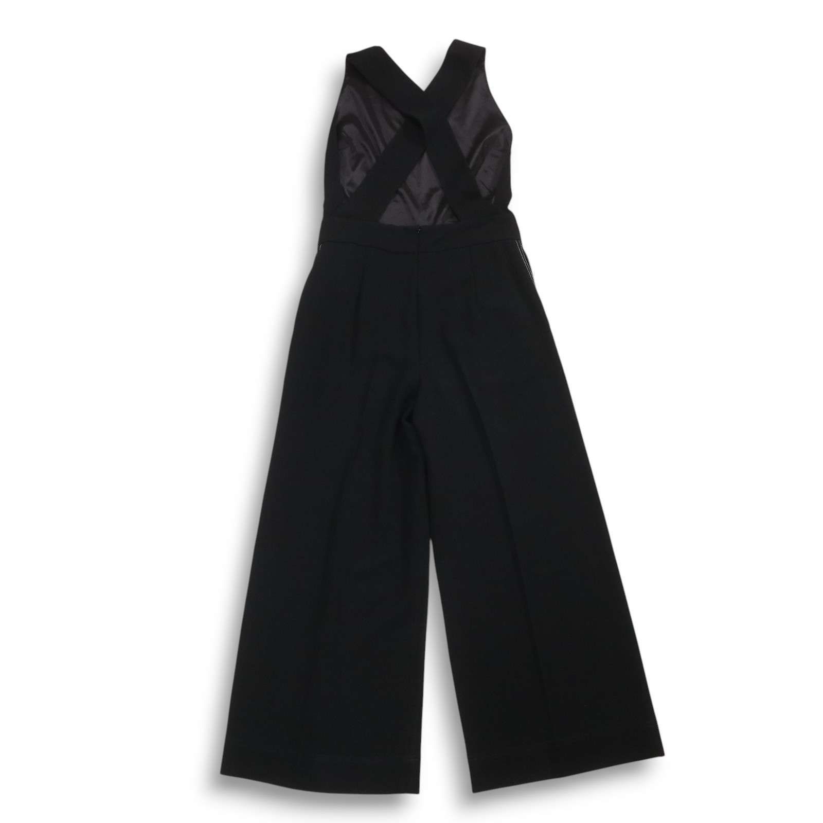【専用】セオリー クレープ素材ジャンプスーツ オールインワン S M 黒 美品☆ Theory セオリー 【MOTT.CREPE/X/BACK.JUMPSUIT】通年