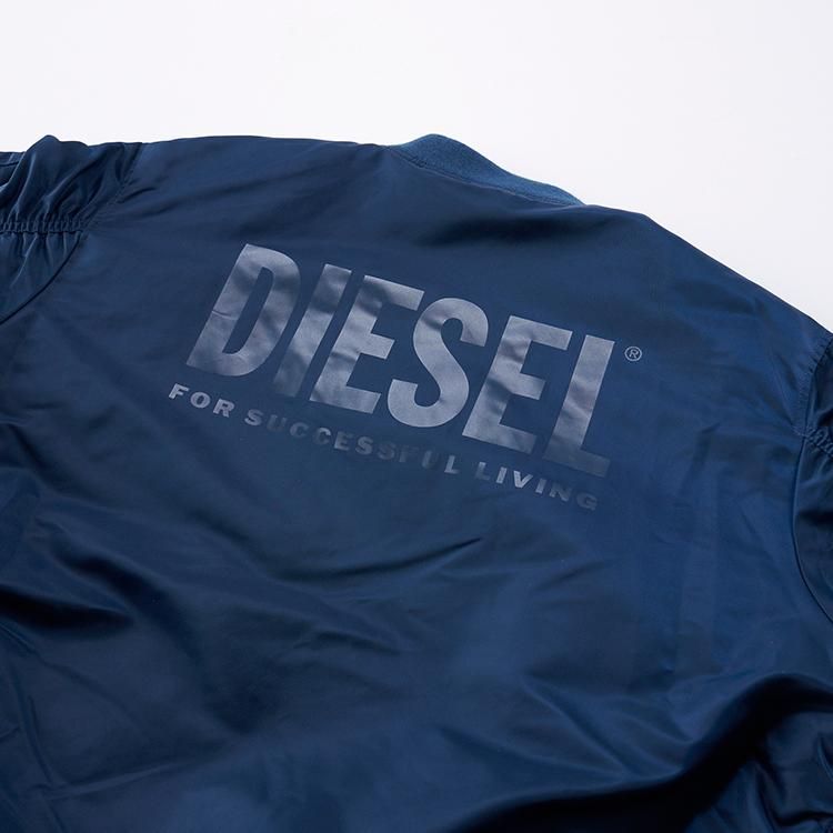 ディーゼル DIESEL MA-1 ブルゾン アウター メンズ ネイビー×グリーン