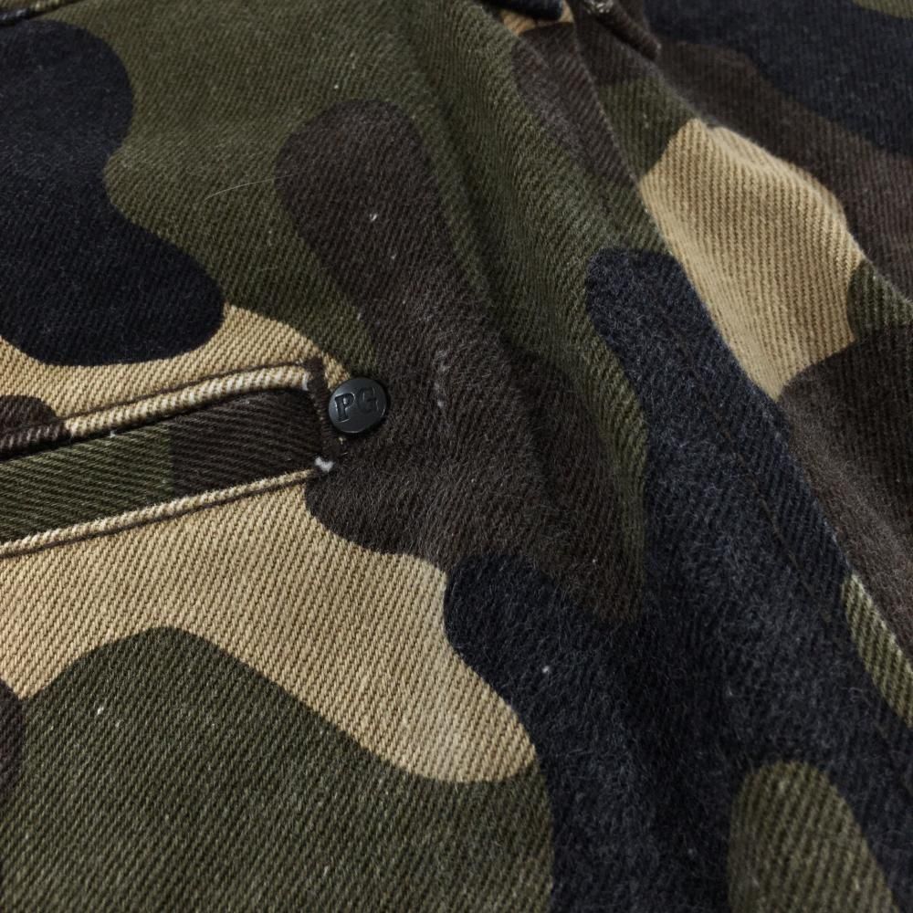 美品　パーリーゲイツ　パンツ　迷彩　黒　白　緑　カーキ　M〜L相当　カモ柄　4 美品】PEARLY GATES パーリーゲイツ パンツ カーキ×黒 迷彩 カモフラ柄