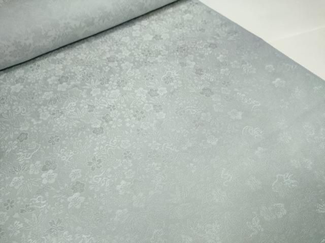 平和屋本店□極上 小紋 反物 着尺 三眠蚕絹 厄除干支紋意匠織 花尽くし