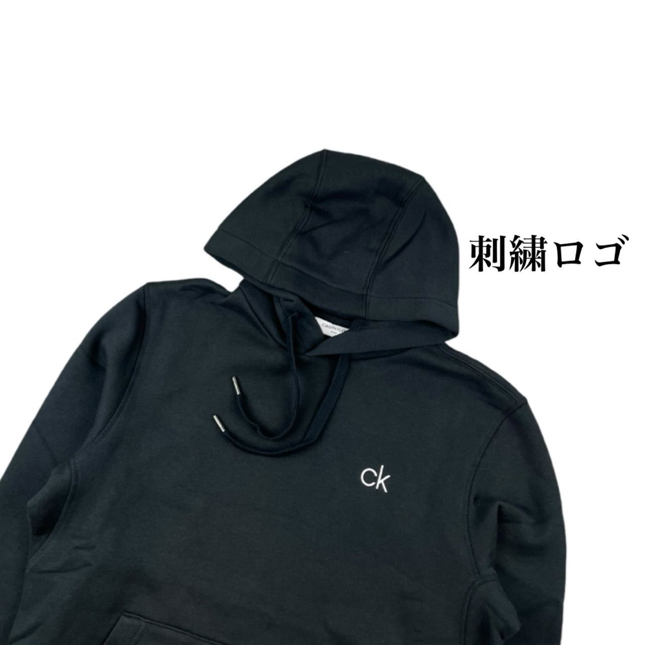 カルバンクライン Calvin Klein トップス パーカー C9562 フーディ プルオーバー 刺繍ロゴ ワンポイント 裏起毛 ユニセックス 防寒 CALVIN KLEIN PLANET PULLOVER GOLF HOODIE 新品 正規品 未使用品