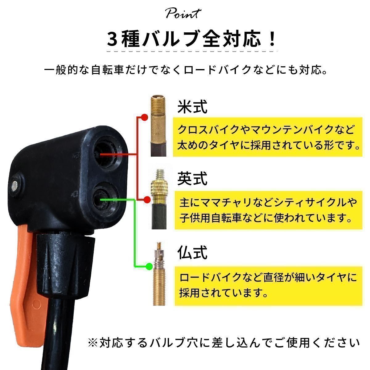 空気入れ 自転車 フットポンプ 足ぶみ コンパクト 足踏み 便利 風船