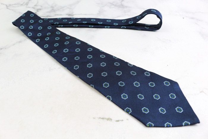 フランコバッシ ネイビードッドネクタイ FRANCO BASSI フランコバッシ ブランド ネクタイ 総柄 ドット シルク