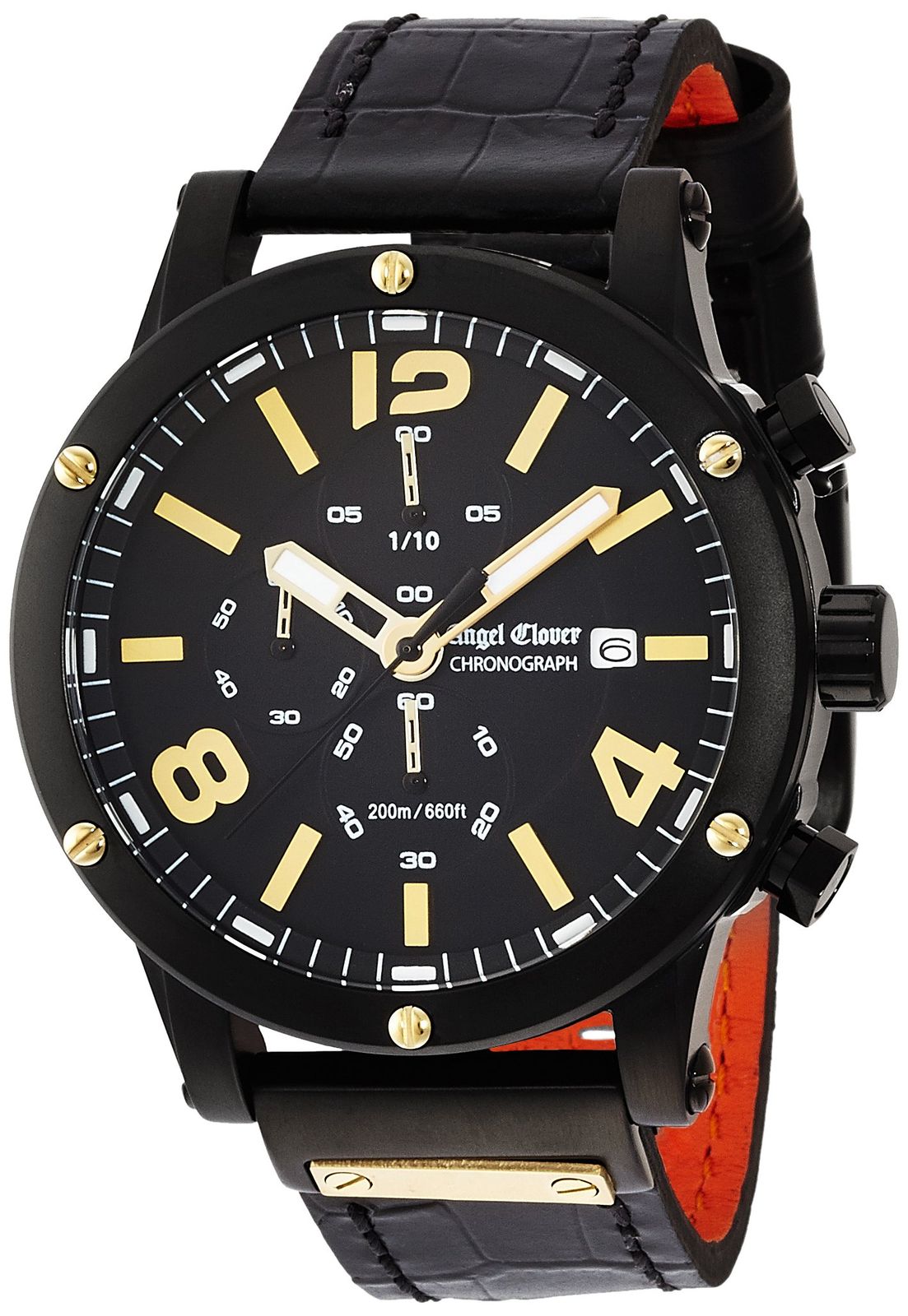 エンジェルクローバー 腕時計 Watch Exventure エクスベンチャー ブラック 文字盤 ステンレススチール クォーツ 46MM 正規保証 EVC46BBK-BK メンズ