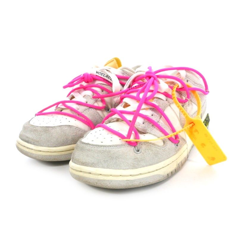ナイキ NIKE オフホワイト Off-White Dunk Low Sail Neutral Gray Hyper Pink ダンクロー スニーカー US8 26 DJ0950 117