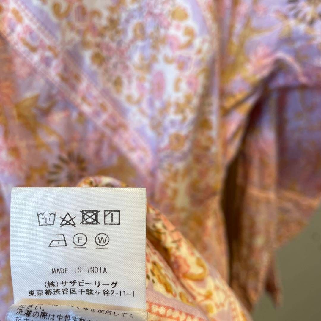 ロンハーマン Ron herman ペイズリー 花柄 ワンピース シャツ ピンク