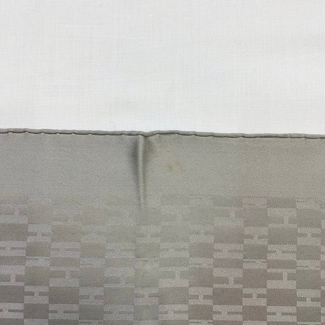 エルメス スカーフ カレ40 グレー 美品 クリーニング済み シルク 100