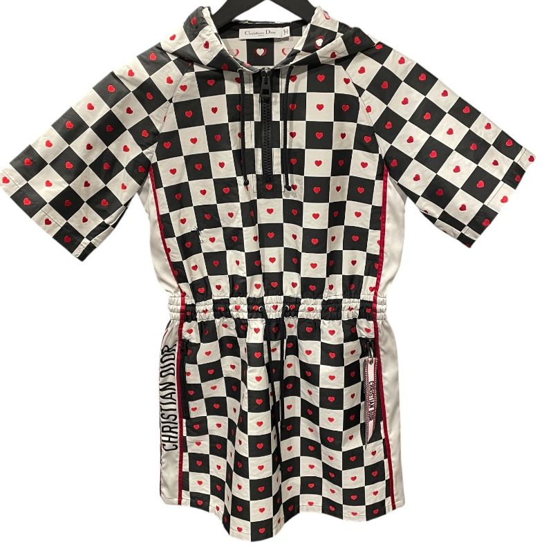 クリスチャン ディオール Christian Dior D-CHESS フーデッドワンピース 157R40A2732 ブラック ポリエステル レディース ワンピース
