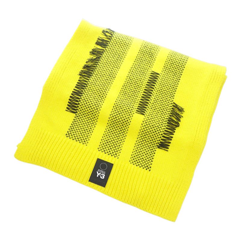 Y-3 KNIT SCARF ニット ロング マフラー 黄　新品　未使用 ワイスリー/Y-3 18AW KNIT SCARF ニット 大判 ストール マフラー
