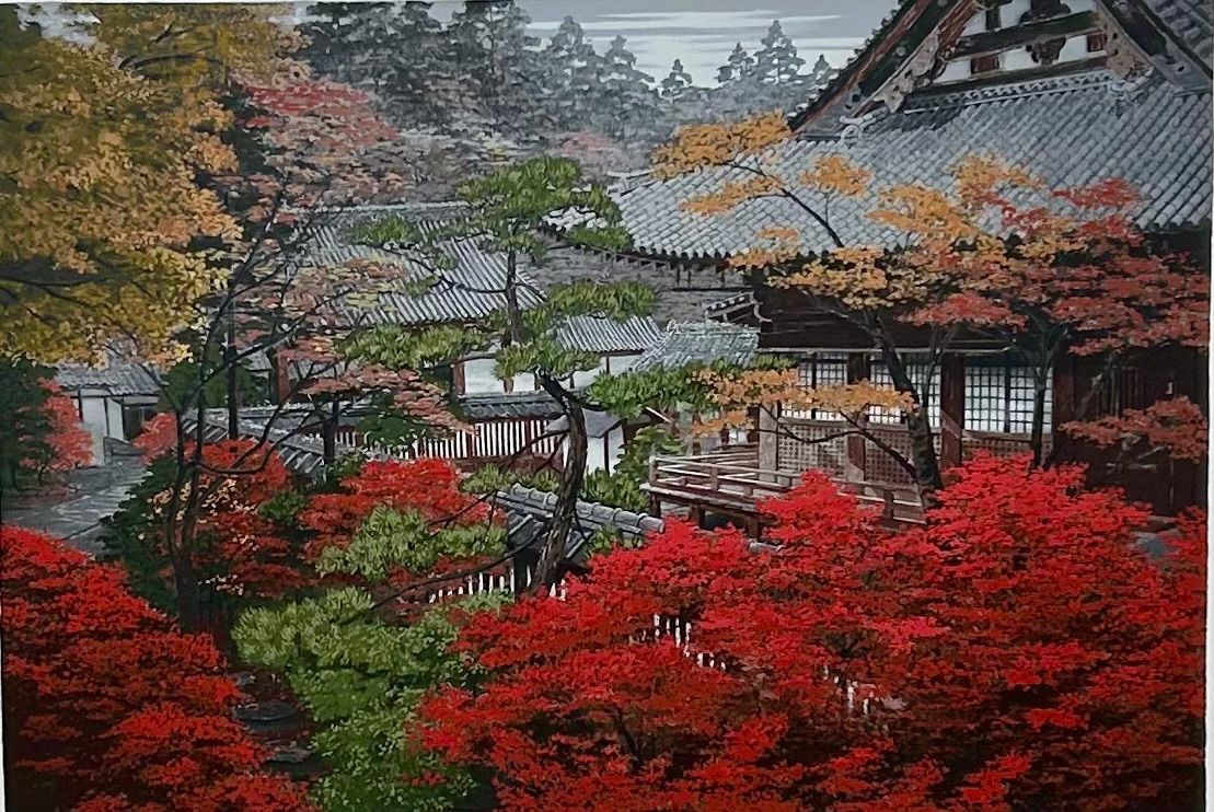 □②澁澤卿 深宮錦彩 シルクスクリーン 印章有り エディション有り