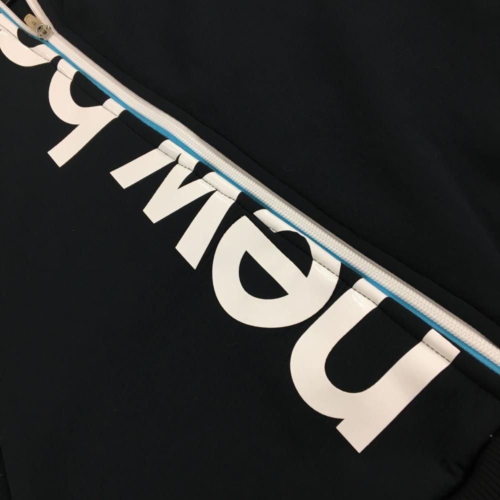 ニューバランスゴルフ ジップパーカー 白×黒 ロゴプリント ダブル