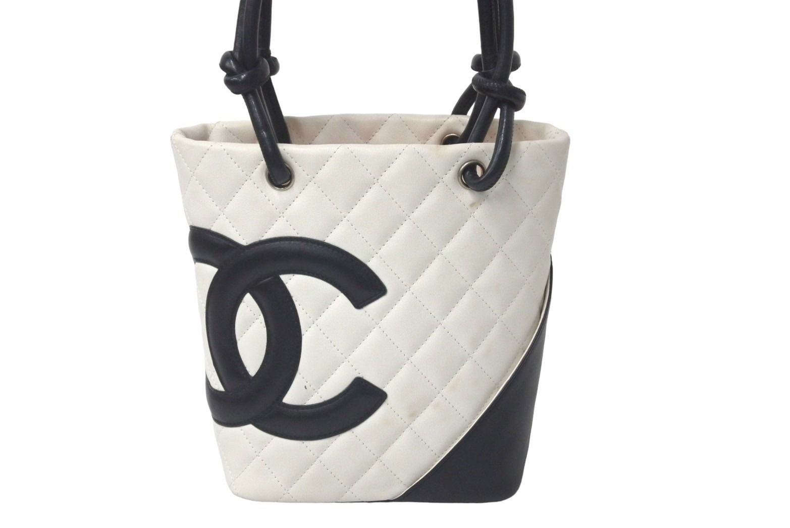 CHANEL シャネル カンボンライン スモール トートバッグ 8番台 レザー ...